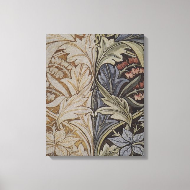 William Morris Blåklocka Tapet Botanisk Klassiker Canvastryck (Framsida)