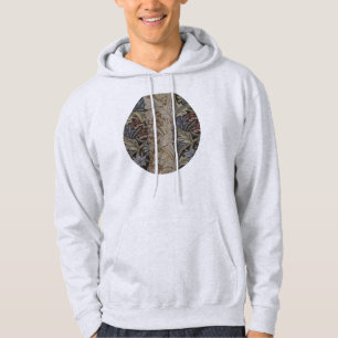 William Morris Blåklocka Tapet Botanisk Klassiker Sweatshirt Med Luva