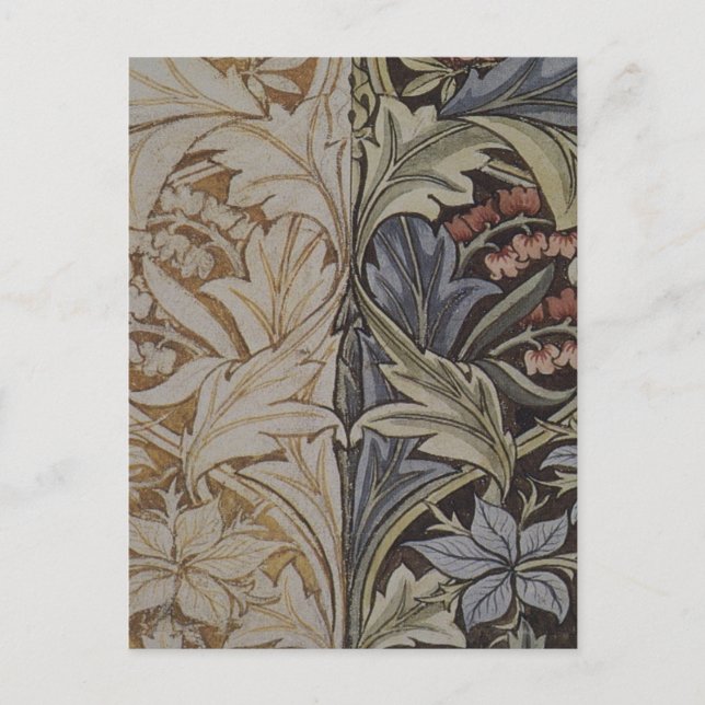 William Morris Blåklocka Tapet Botanisk Klassiker Vykort (Framsida)