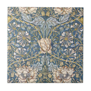 William Morris blåttblommigt Kakelplatta