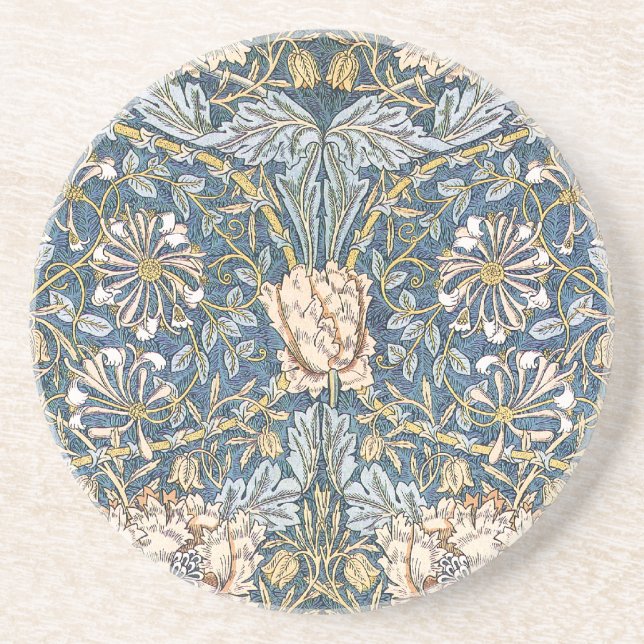 William Morris blåttblommigt Underlägg Sandsten (Framsidan)