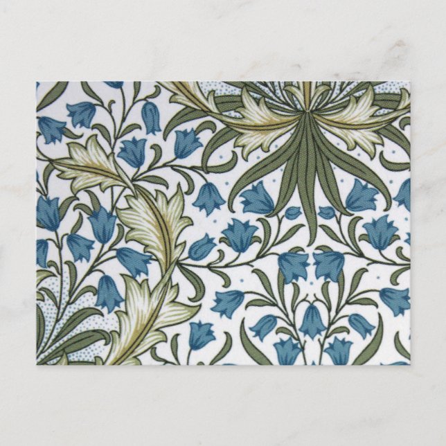 William Morris-blomman harebell Vykort (Framsida)