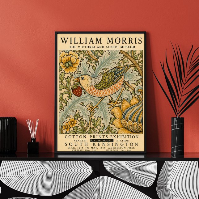 William Morris Blommig Fågel Konsttryck, Vintage Poster (Skapare uppladdad)