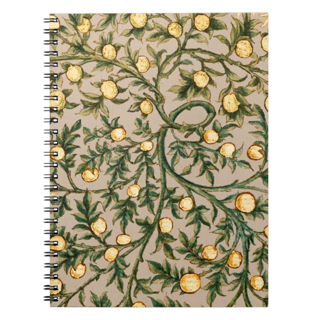 William Morris Blommig Frukt Trädgård Blomma Klass Anteckningsbok (Framsidan)