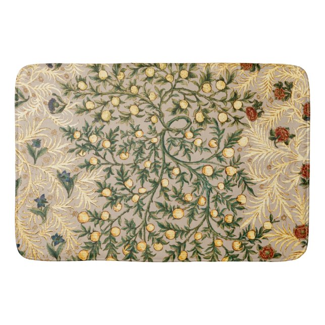 William Morris Blommig Frukt Trädgård Blomma Klass Badrumsmatta (Framsidan)