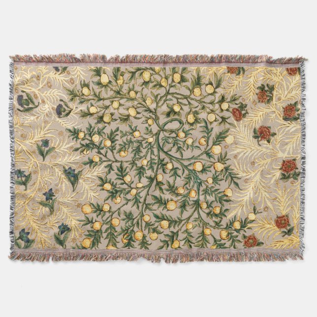 William Morris Blommig Frukt Trädgård Blomma Klass Filt (Framsidan)
