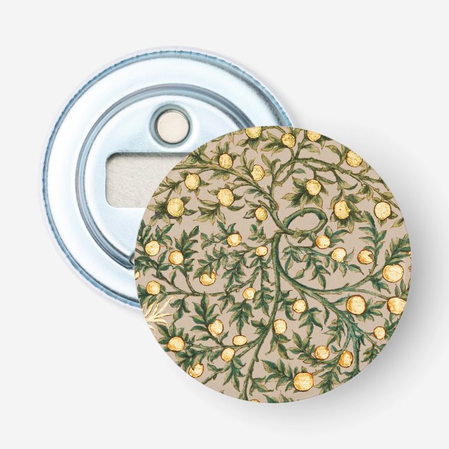 William Morris Blommig Frukt Trädgård Blomma Klass Flasköppnare (Framsidan)