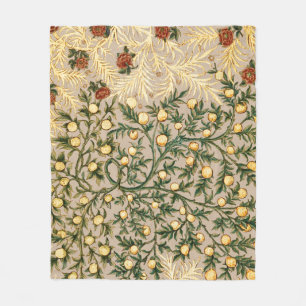 William Morris Blommig Frukt Trädgård Blomma Klass Fleecefilt