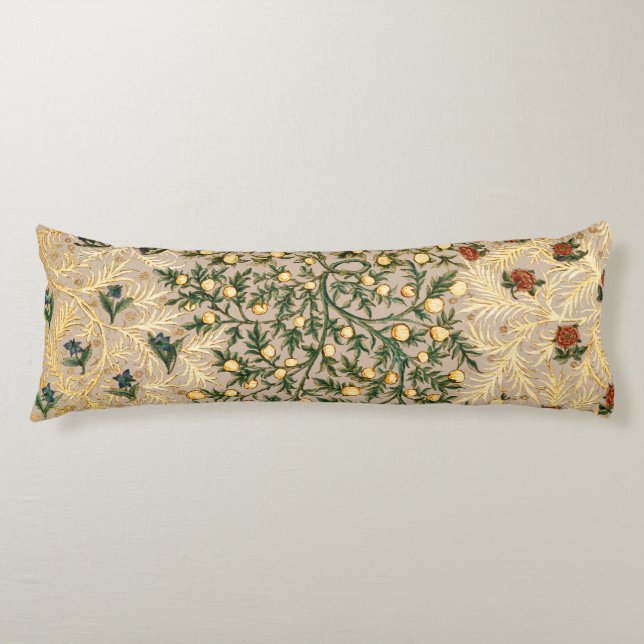 William Morris Blommig Frukt Trädgård Blomma Klass Kroppskudde (Framsidan)