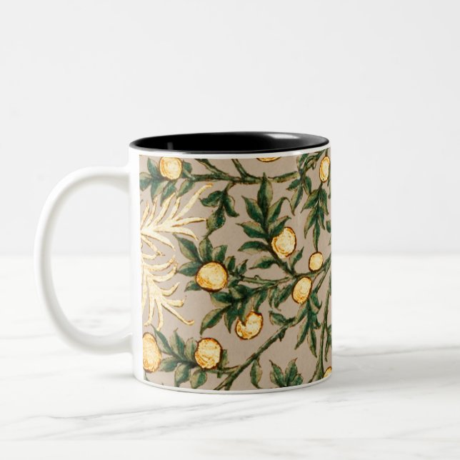William Morris Blommig Frukt Trädgård Blomma Klass Två-Tonad Mugg (Vänster)