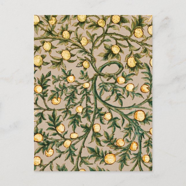 William Morris Blommig Frukt Trädgård Blomma Klass Vykort (Framsida)