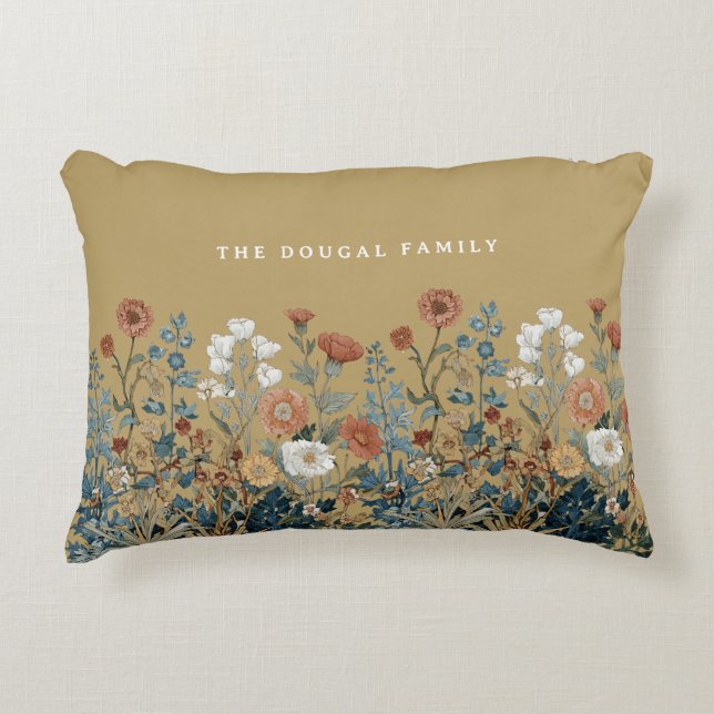 William Morris Blommig Vildblomma Vintage Familj Prydnadskudde (Framsidan)