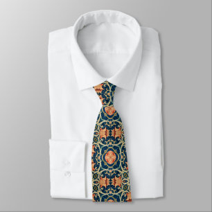 William Morris Blommigt Arabesque Geometric Mönste Slips