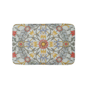 William Morris Blommigt Circle Flower Illustration Badrumsmatta