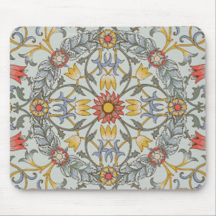 William Morris Blommigt Circle Flower Illustration Musmatta