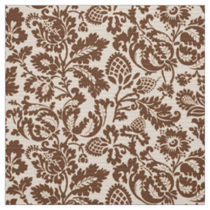 William Morris Blommigt Damask, Beige och Taupe Ta Tyg