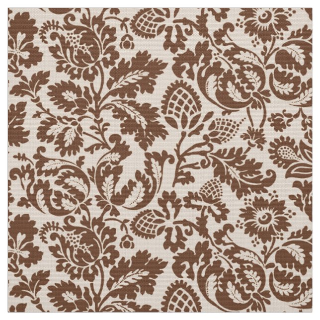 William Morris Blommigt Damask, Beige och Taupe Ta Tyg (Provkarta)