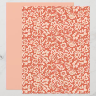 William Morris Blommigt Damask, Peach och Coral