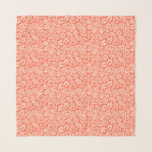 William Morris Blommigt Damask, Peach och Coral<br><div class="desc">Fyrkantig ärva i en vintage William Morris-blommigtens fukmönster,  digitalt utökad och färgad,  i mjuk persika på korallbakgrund</div>