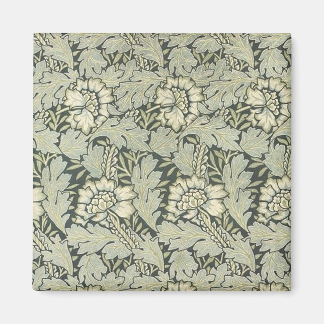 William Morris Blommigt Fabric Design Cards Magnet (Framsidan)