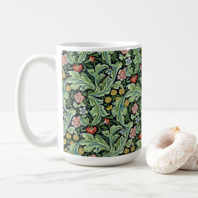 William Morris Blommigt Flowers Carnation Rosa Grö Kaffemugg (Med munk)