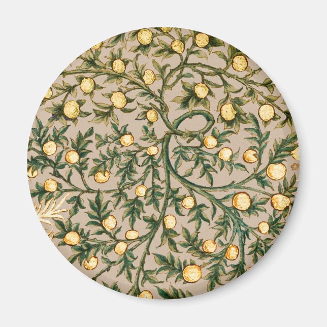 William Morris Blommigt Fruit Garden Flower Classi Magnet (Framsidan)