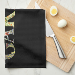 William Morris Blommigt Garden Motto och Ram Kökshandduk