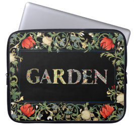 William Morris Blommigt Garden Motto och Ram Laptop Fodral