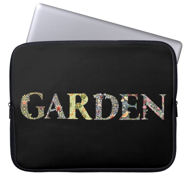 William Morris Blommigt Garden Motto och Ram Laptop Fodral (Framsidan)