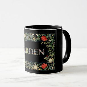 William Morris Blommigt Garden Motto och Ram Mugg