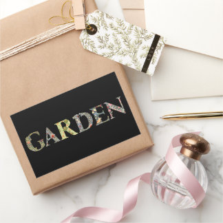 William Morris Blommigt Garden Motto och Ram Rektangulärt Klistermärke