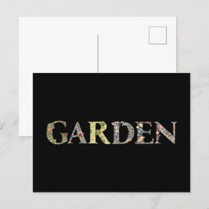 William Morris Blommigt Garden Motto och Ram Vykort