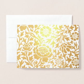 William Morris BLOMMIGT GOLD Foil Card Folierat Kort