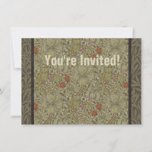 William Morris Blommigt lily willow art print desi Inbjudningar