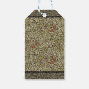 William Morris Blommigt lily willow art print desi Presentetikett