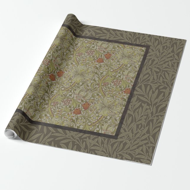 William Morris Blommigt lily willow art print desi Presentpapper (Utrullad)