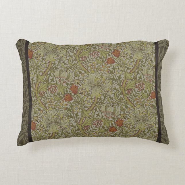 William Morris Blommigt lily willow art print desi Prydnadskudde (Framsidan)