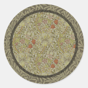 William Morris Blommigt lily willow art print desi Runt Klistermärke