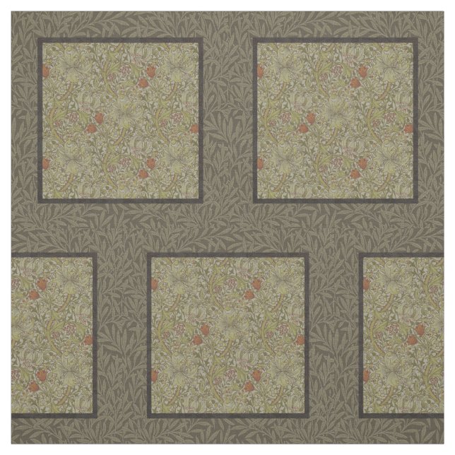 William Morris Blommigt lily willow art print desi Tyg (Provkarta)