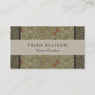 William Morris Blommigt lily willow art print desi Visitkort