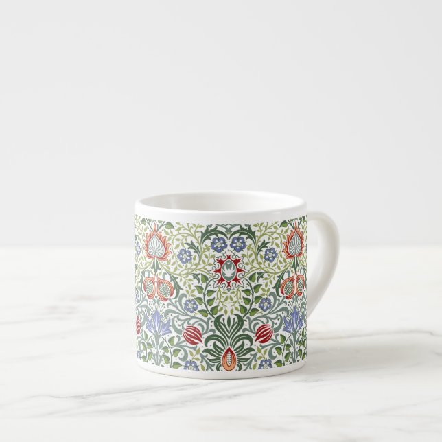 William Morris Blommigt Persian Vintage Mönster Espressomugg (Framsida höger)
