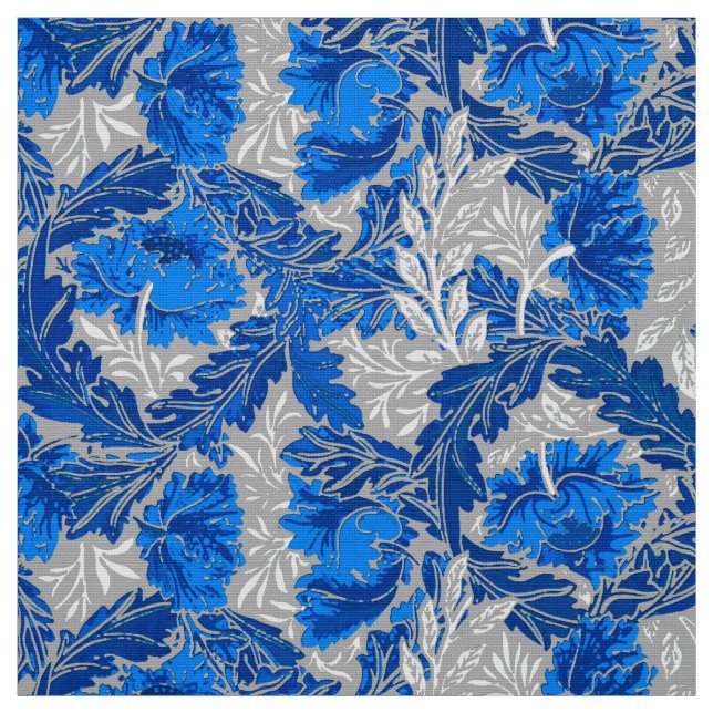 William Morris Blommigt, Sapphire Blue och Grått Tyg (Provkarta)
