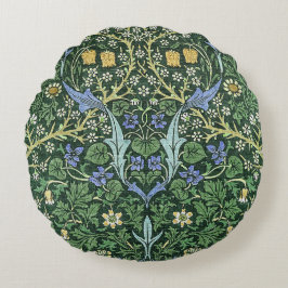 William Morris Blommigt Vintage Art Rund Kudde