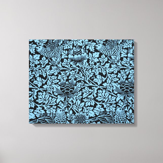 William Morris Blommönster Bird Anenome Canvastryck (Framsida)