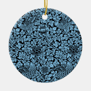 William Morris Blommönster Bird Anenome Julgransprydnad Keramik