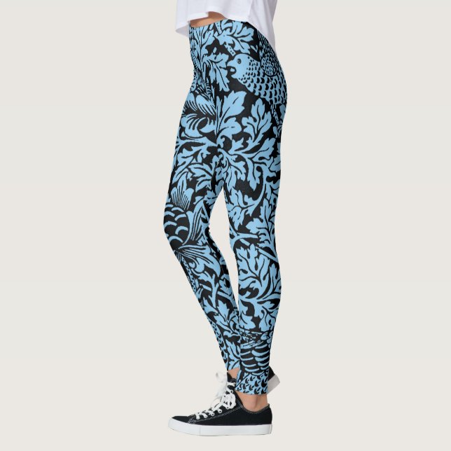 William Morris Blommönster Bird Anenome Leggings (Vänster)