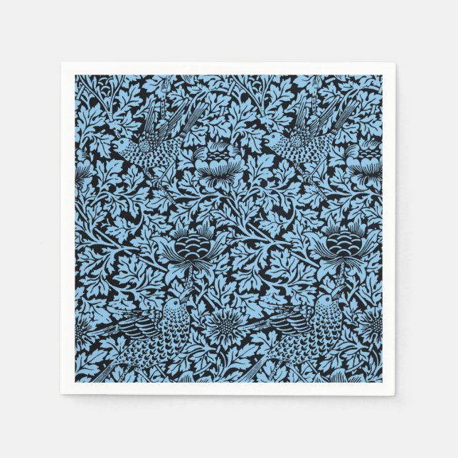 William Morris Blommönster Bird Anenome Pappersservett (Framsidan)