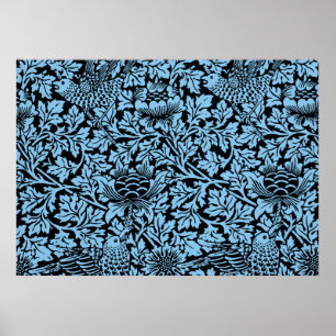 William Morris Blommönster Bird Anenome Poster