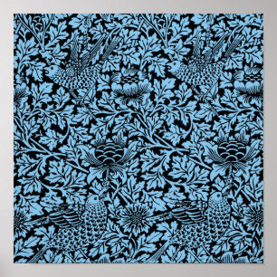 William Morris Blommönster Bird Anenome Poster