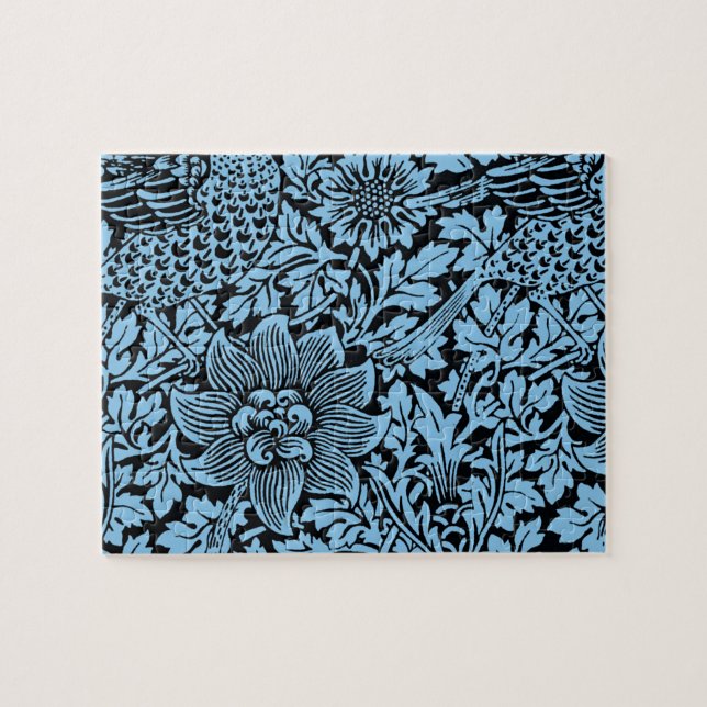 William Morris Blommönster Bird Anenome Pussel (Horisontell)